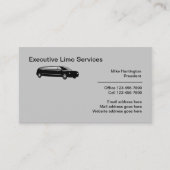 Limousine-services voor managers visitekaartje (Voorkant)