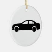 Limousine Silhouette Keramisch Ornament (Rechts)