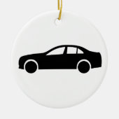 Limousine Silhouette Keramisch Ornament (Voorkant)