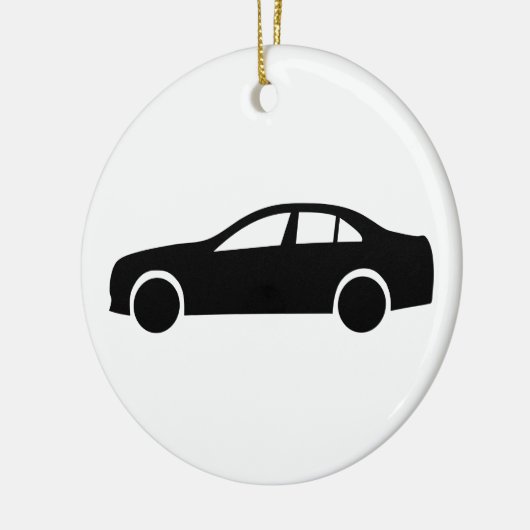 Limousine Silhouette Keramisch Ornament (Links)