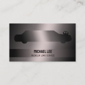 Limousine zwart brons visitekaartje (Voorkant)