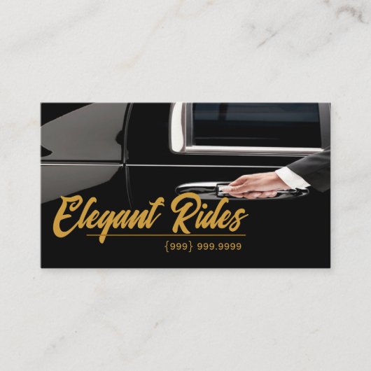 Limousines Car Services Driver Business Card Visitekaartje (Voorkant)