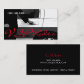 Limousines Limo Car Services Driver Visitekaartje (Voorkant / Achterkant)