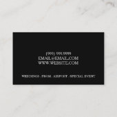 Limousines Limo Car Services Driver Visitekaartje (Achterkant)