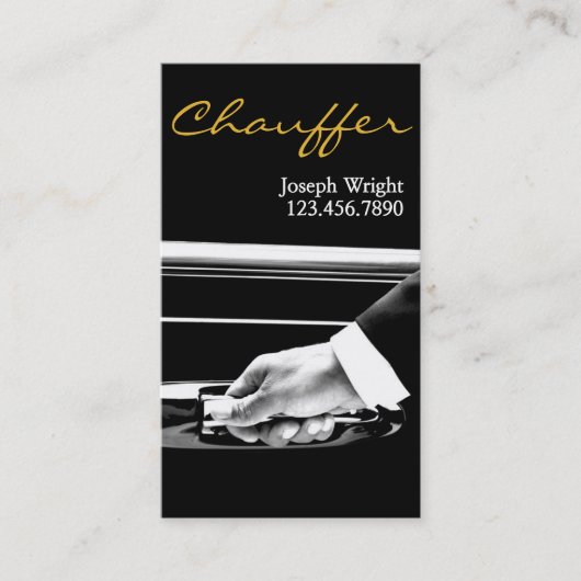 Limousines Limo Car Services Driver Visitekaartje (Voorkant)