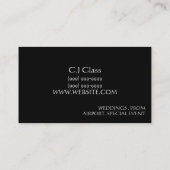 Limousines, Limo Services, Visitekaartje voor driv (Achterkant)