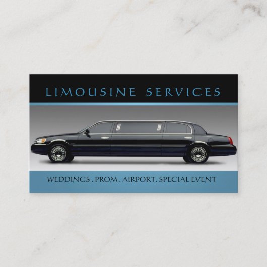 Limousines, Limo Services, Visitekaartje voor driv (Voorkant)
