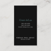 Limousines, Limo Services, Visitekaartje voor driv (Achterkant)