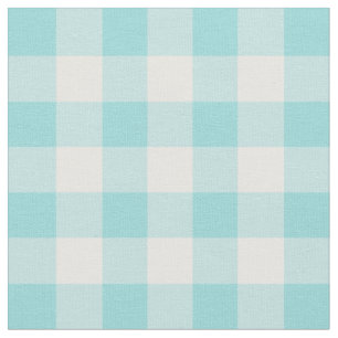 Limpet Shell Aqua & White Gingham Check Stof