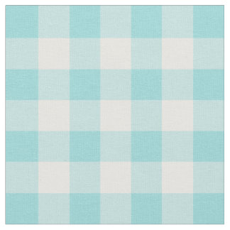 Limpet Shell Aqua & White Gingham Check Stof