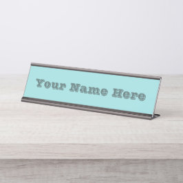 Limpet Shell Blauw Groen Lente Seizoen Effen Kleur Bureau Naambordje