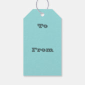 Limpet Shell Blauw Groen Lente Seizoen Effen Kleur Cadeaulabel (Achterkant)