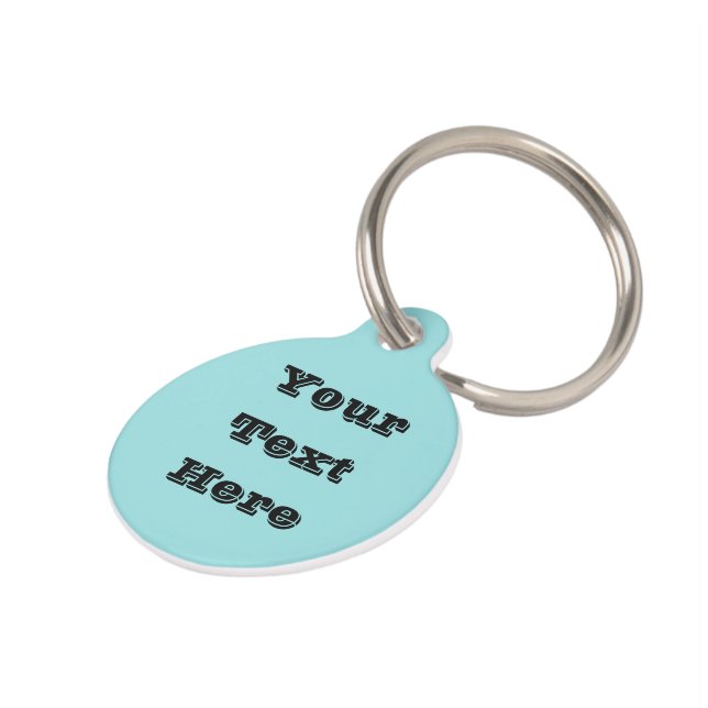 Limpet Shell Blauw Groen Lente Seizoen Effen Kleur Huisdierpenning (Zijkant)