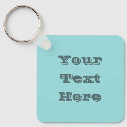 Limpet Shell Blauw Groen Lente Seizoen Effen Kleur Sleutelhanger (Voorkant)