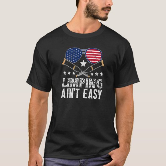 Limpin Ain't Easy  Gebroken Been  2 T-shirt (Voorkant)