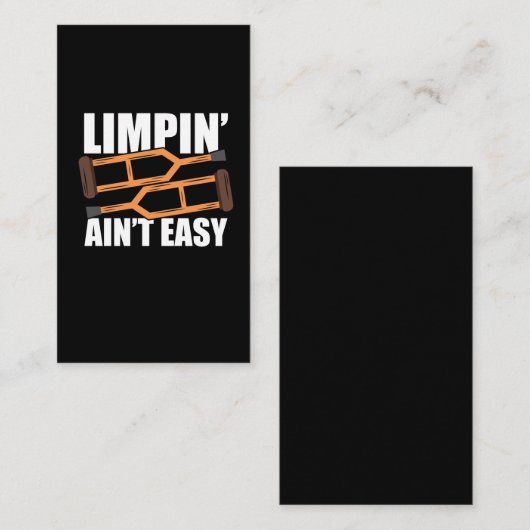 "Limpin is niet makkelijk om goed te krijgen, geef Visitekaartje (Voorkant / Achterkant)