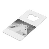 LIN26BW-mane in de Wind.tif Creditkaart Flessenopener (Voorkant Gekanteld)