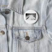 LIN26BW-mane in de Wind.tif Ronde Button 5,7 Cm (In situ)