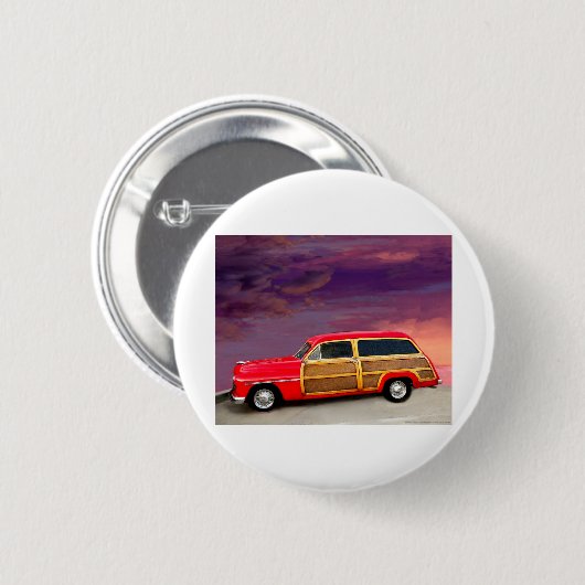 LIN55 Red Woody.tif Ronde Button 5,7 Cm (Voorkant /achterkant)