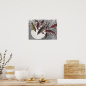 Lin Li's Art Chinese Waterverf 9 KOI Fish Moon Poster (Keuken)