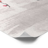 Lin Li's Art Chinese Waterverf KOI Plum Blossom Poster (Hoek)