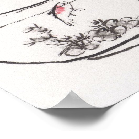 Lin Li's Art Print: Cat and Godfish Poster (Hoek)