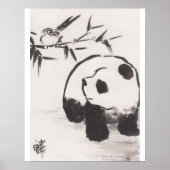 Lin Li's Art Print Panda en Bird 13090105 (Voorkant)