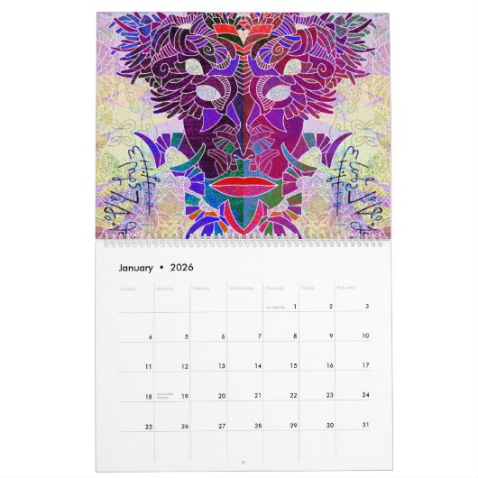 Lin Tarczynski's Maskyrinth Kalender voor 2026 (Jan 2026)