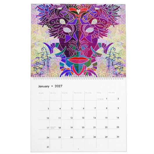 Lin Tarczynski's Maskyrinth Kalender voor 2026 (Jan 2027)