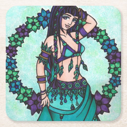 Lina Belly Dancer Kartonnen Onderzetters (Voorkant)