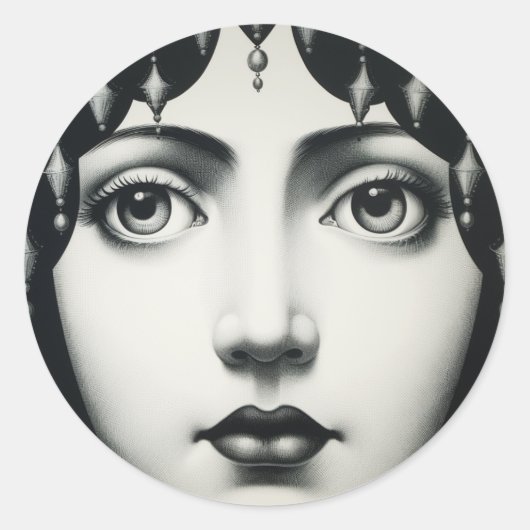 Lina Cavalieri Ronde Sticker (Voorkant)