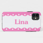Lina Naam Roze Kant Case-Mate iPhone Case (Achterkant (horizontaal))