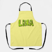 Lina Name Kiwi Design Küchenschürze Schürze Schort (Voorkant)
