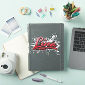 Lina red Heart Graffiti Aufkleber Sticker (iPad Cover)