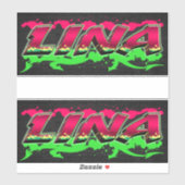 Lina Vorname Name Graffiti Aufkleber Sticker (Vel)