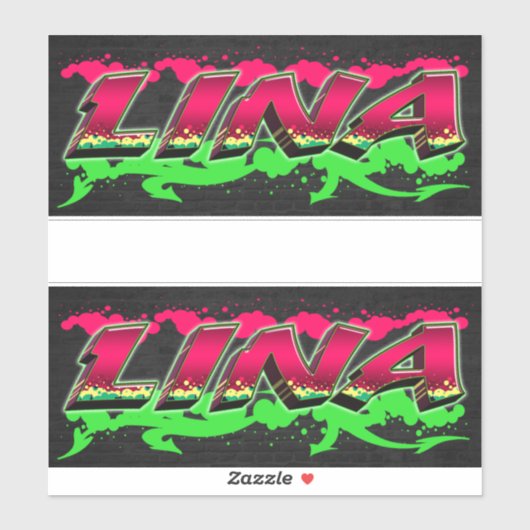 Lina Vorname Name Graffiti Aufkleber Sticker (Vel)
