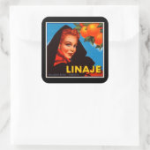 Linaje Citrus Vierkante Sticker (Tas)
