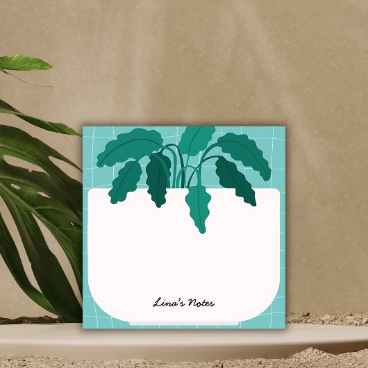 Lina's Notes - Botanical Plant Pot Sticky Notes