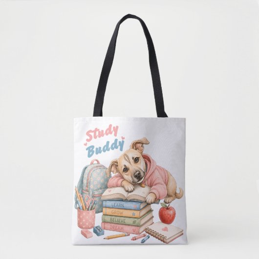 Lina's Schoolavonturen Tote Bag (Voorkant)