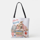 Lina's Schoolavonturen Tote Bag (Achterkant)