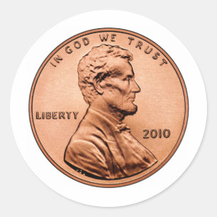 LINCOL PENNY RONDE STICKER
