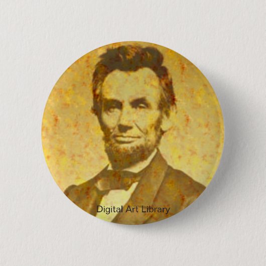 Lincoln 1864-portret ronde button 5,7 cm (Voorkant)