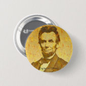 Lincoln 1864-portret ronde button 5,7 cm (Voorkant /achterkant)