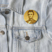 Lincoln 1864-portret ronde button 5,7 cm (In situ)