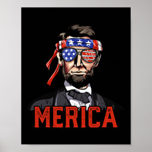 Lincoln 4 juli Amerika Abe Jongens Mannen Vrouwen  Poster