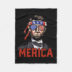 Lincoln 4 juli Merica Abe Jongens Mannen Vrouwen A Fleece Deken