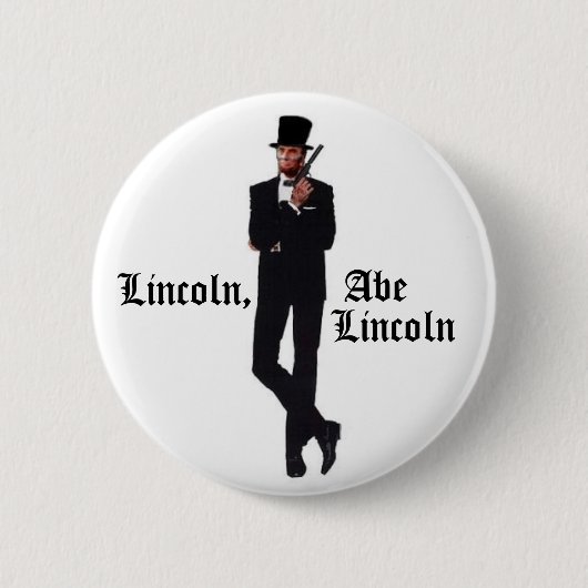 Lincoln, Abe Lincoln-Button Ronde Button 5,7 Cm (Voorkant)
