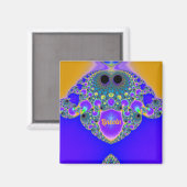 LINCOLN ~ Abstract patroon ~ Blue Paars Yellow ~ Magneet (Voorkant / Achterkant)
