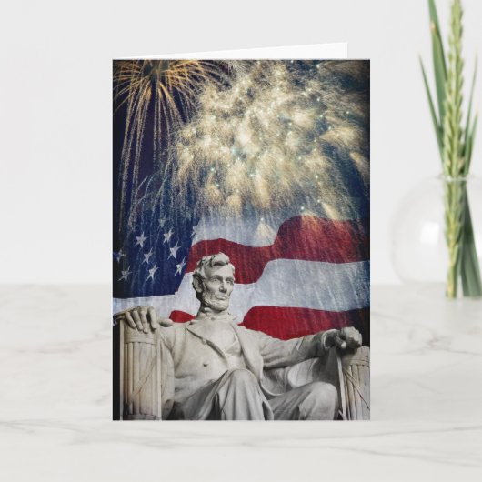 Lincoln and Fireworks Kaart (Voorkant)