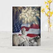 Lincoln and Fireworks Kaart (Gele Bloem)